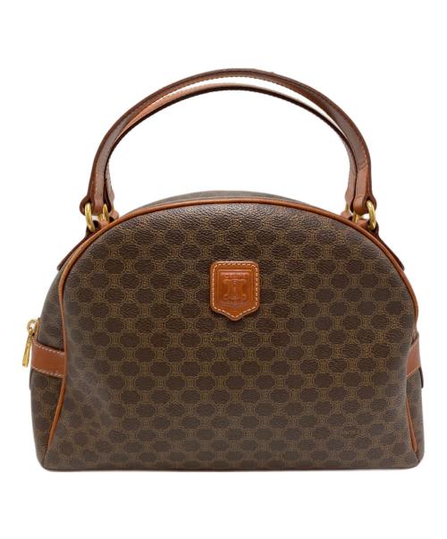 CELINE（セリーヌ）CELINE (セリーヌ) マカダム　ミニボストンバッグ ブラウンの古着・服飾アイテム