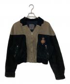 MARITHE+FRANCOIS GIRBAUDマリテフランソワジルボー）の古着「スエードレザージャケット」｜ブラック