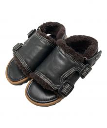 AURALEE×foot the coacher（オーラリー×フットザコーチャー）の古着「MOUTON SANDALS」｜ブラック