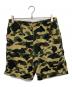 A BATHING APE（ア ベイシング エイプ）の古着「1ST CAMO BEACH SHORTS」｜グリーン×イエロー