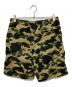 A BATHING APE (ア ベイシング エイプ) 1ST CAMO BEACH SHORTS グリーン×イエロー サイズ:SIZE L：9000円