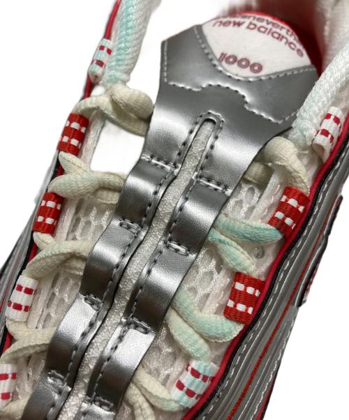 NEW BALANCE（ニューバランス）NEW BALANCE (ニューバランス) thisisneverthat (ディスイズネバーザット) スニーカー シルバー×レッド サイズ:US10の古着・服飾アイテム