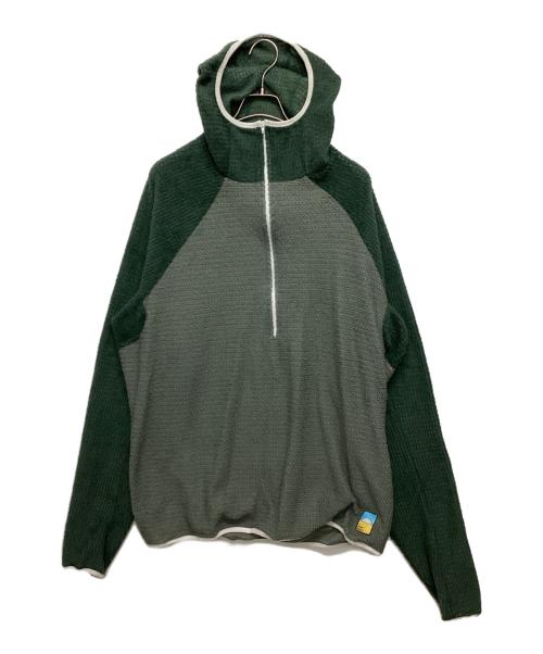 senchi designs（センチデザイン）SENCHI DESIGNS (センチデザイン) Half-Zip Hoodie グリーン サイズ:SIZE XXLの古着・服飾アイテム