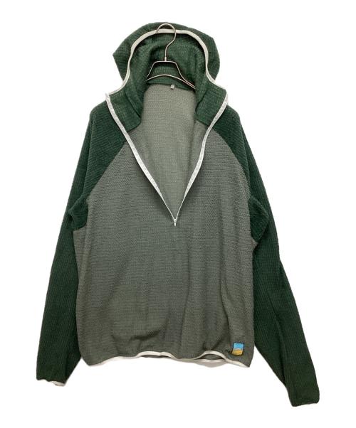 senchi designs（センチデザイン）SENCHI DESIGNS (センチデザイン) Half-Zip Hoodie グリーン サイズ:SIZE XXLの古着・服飾アイテム