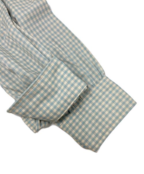 Needles（ニードルズ）Needles (ニードルズ) Round Collar EDW Shirt ブルー×ホワイト サイズ:SIZE 2の古着・服飾アイテム
