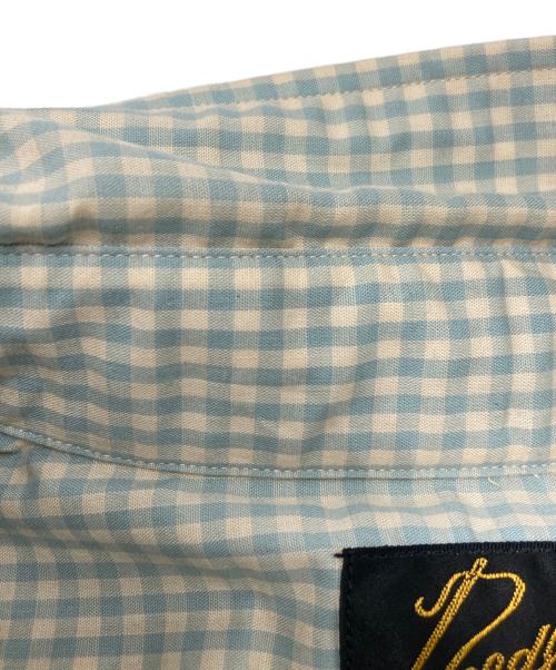 Needles（ニードルズ）Needles (ニードルズ) Round Collar EDW Shirt ブルー×ホワイト サイズ:SIZE 2の古着・服飾アイテム