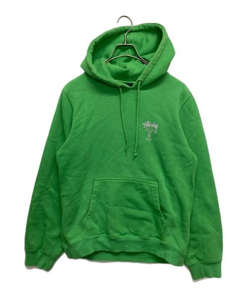 stussy（ステューシー）stussy (ステューシー) GLOBAL ROOTS パーカー グリーン サイズ:Mの古着・服飾アイテム