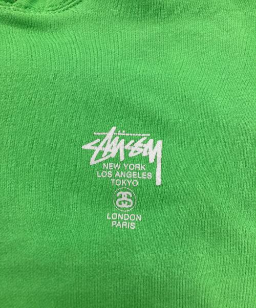 stussy（ステューシー）stussy (ステューシー) GLOBAL ROOTS パーカー グリーン サイズ:Mの古着・服飾アイテム