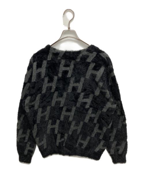 HUF（ハフ）HUF (ハフ) Monogram CARDIGAN ブラック×グレー サイズ:SIZE Sの古着・服飾アイテム