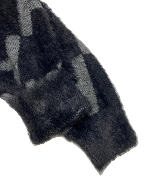 HUF（ハフ）HUF (ハフ) Monogram CARDIGAN ブラック×グレー サイズ:SIZE Sの古着・服飾アイテム