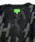 中古・古着 HUF (ハフ) Monogram CARDIGAN ブラック×グレー サイズ:SIZE S：4000円