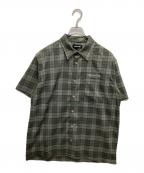 WIND AND SEAウィンダンシー）の古着「半袖チェックシャツ」｜グリーン×グレー