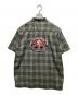 WIND AND SEA (ウィンダンシー) 半袖チェックシャツ グリーン×グレー サイズ:L：7000円
