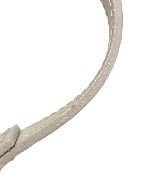 VIOLAd'ORO（ヴィオラドーロ）VIOLAd'ORO (ヴィオラドーロ) ラフィアハンドバッグ ベージュ×ホワイトの古着・服飾アイテム