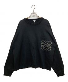 LOEWE（ロエベ）の古着「アナグラムポケットニット」｜ブラック