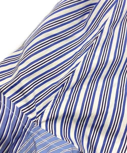 COMME des GARCONS SHIRT（コムデギャルソンシャツ）COMME des GARCONS SHIRT (コムデギャルソンシャツ) FOREVER NARROW CLASSIC コットンポプリンクレイジーストライプレギュラーカラーシャツ ブルー サイズ:SIZE　Mの古着・服飾アイテム