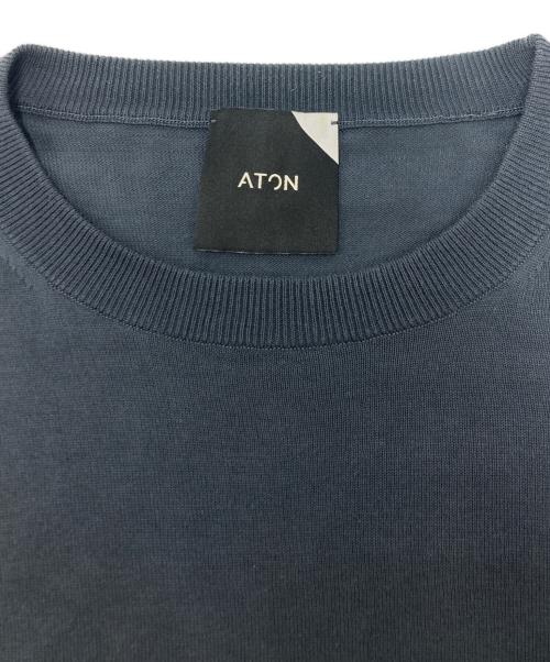 ATON（エイトン）ATON (エイトン) SUVIN COTTON SWEATER グレー サイズ:SIZE 04の古着・服飾アイテム