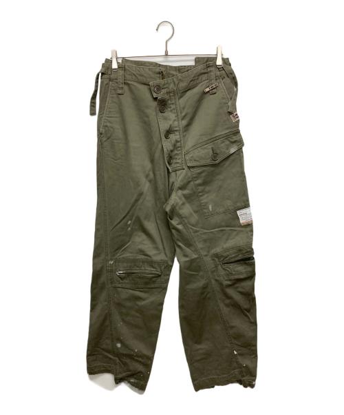 Maison MIHARA YASUHIRO（メゾン ミハラ ヤスヒロ）Maison MIHARA YASUHIRO (メゾン ミハラ ヤスヒロ) ペイントカーゴパンツ カーキ サイズ:SIZE　44の古着・服飾アイテム