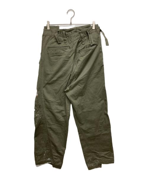 Maison MIHARA YASUHIRO（メゾン ミハラ ヤスヒロ）Maison MIHARA YASUHIRO (メゾン ミハラ ヤスヒロ) ペイントカーゴパンツ カーキ サイズ:SIZE　44の古着・服飾アイテム