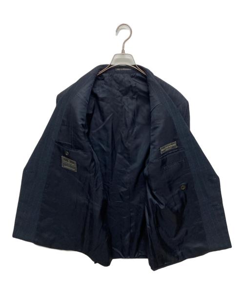 ERMENEGILDO ZEGNA（エルメネジルド・ゼニア）Ermenegildo Zegna (エルメネジルド・ゼニア) BARNEYS NEWYORK (バーニーズ・ニューヨーク) ウールストライプダブルジャケット ネイビー サイズ:SIZE 48の古着・服飾アイテム