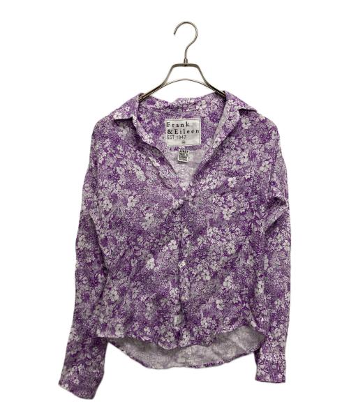 Frank&Eileen（フランクアンドアイリーン）Frank&Eileen (フランクアンドアイリーン) リバティプリントリネンスキッパーシャツ パープル サイズ:XSの古着・服飾アイテム