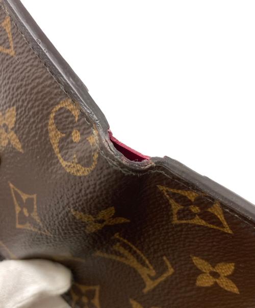 LOUIS VUITTON（ルイ ヴィトン）LOUIS VUITTON (ルイ ヴィトン) フューシャ コンパクトウォレット ブラウン×ピンクの古着・服飾アイテム