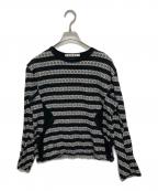 NVRFRGTネヴァーフォーゲット）の古着「Nordic Pattern Jacquard L/S T-Shirt」｜ホワイト×ブラック