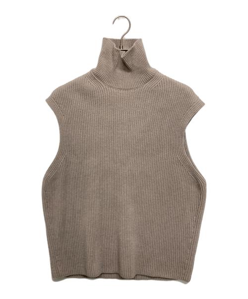 AURALEE（オーラリー）AURALEE (オーラリー) SUPER FINE WOOL RIB KNIT TURTLE NECK VEST ベージュ サイズ:SIZE 0の古着・服飾アイテム