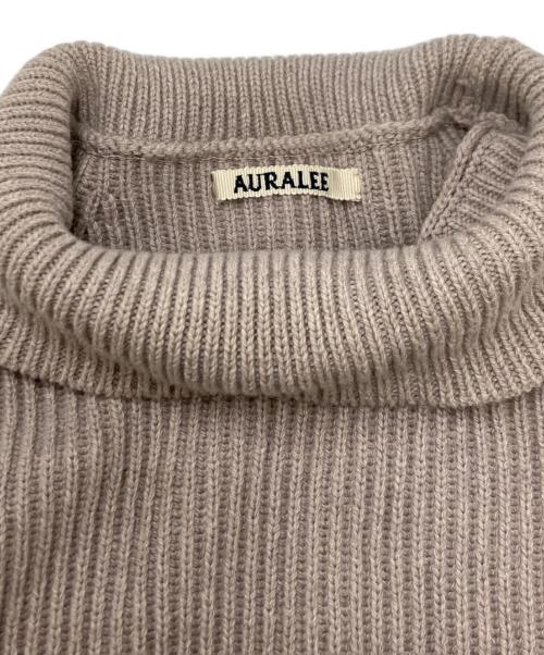 AURALEE（オーラリー）AURALEE (オーラリー) SUPER FINE WOOL RIB KNIT TURTLE NECK VEST ベージュ サイズ:SIZE 0の古着・服飾アイテム