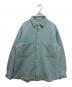 AURALEE（オーラリー）の古着「SHETLAND WOOL ORGANIC COTTON WOVEN CLOTH SHIRTS BLOUSON」｜ブルー