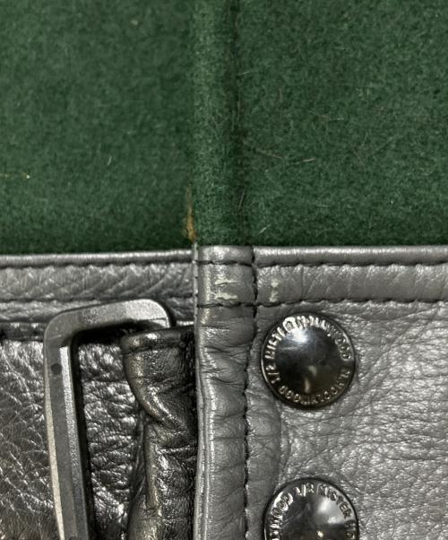 N.HOOLYWOOD（エヌ ハリウッド）N.HOOLYWOOD (エヌ ハリウッド) 袖切替レザージャケット カーキ×ピンク サイズ:SIZE 36の古着・服飾アイテム