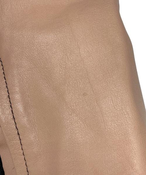 N.HOOLYWOOD（エヌ ハリウッド）N.HOOLYWOOD (エヌ ハリウッド) 袖切替レザージャケット カーキ×ピンク サイズ:SIZE 36の古着・服飾アイテム