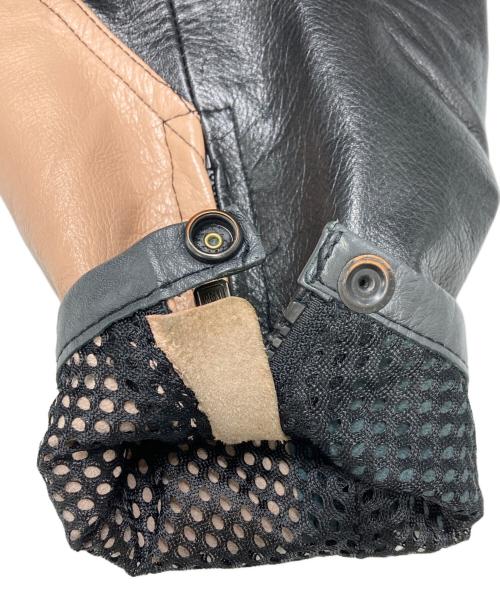N.HOOLYWOOD（エヌ ハリウッド）N.HOOLYWOOD (エヌ ハリウッド) 袖切替レザージャケット カーキ×ピンク サイズ:SIZE 36の古着・服飾アイテム
