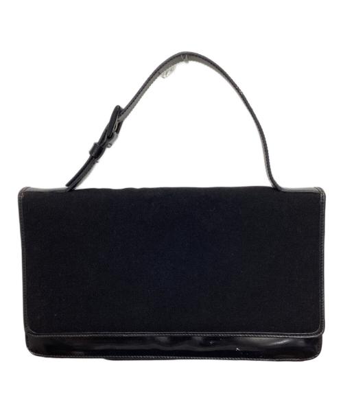 PRADA（プラダ）PRADA (プラダ) ワンショルダーパテントレザーバッグ ブラックの古着・服飾アイテム