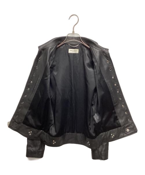 Saint Laurent Paris（サンローランパリ）Saint Laurent Paris (サンローランパリ) スタッズ シングル ライダースジャケット ブラック サイズ:SIZE 44の古着・服飾アイテム