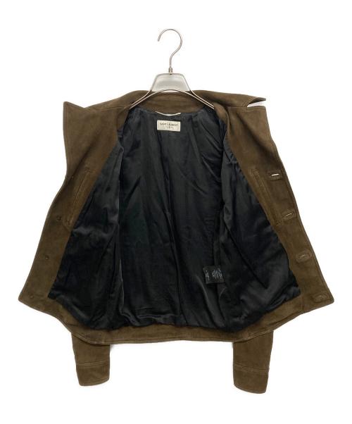 Saint Laurent Paris（サンローランパリ）Saint Laurent Paris (サンローランパリ) トラッパー スウェードレザージャケット ブラウン サイズ:SIZE 42の古着・服飾アイテム