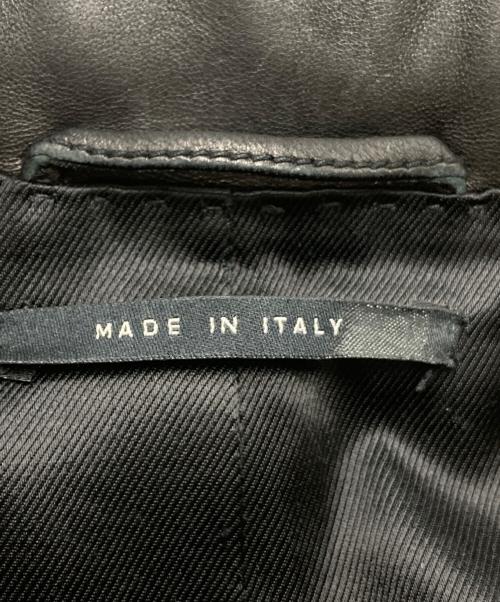 GUCCI（グッチ）GUCCI (グッチ) レザーテーラードジャケット ブラック サイズ:SIZE 44の古着・服飾アイテム