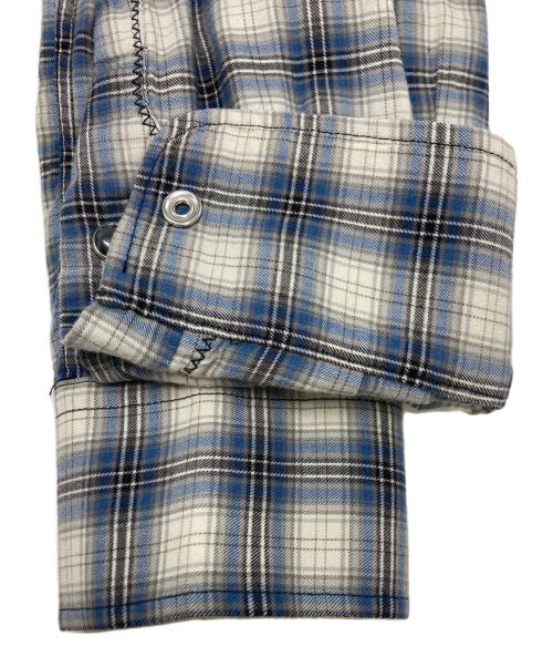 DOLCE & GABBANA（ドルチェ＆ガッバーナ）DOLCE & GABBANA (ドルチェ＆ガッバーナ) ステッチウエスタンシャツ ベージュ×ブルー サイズ:SIZE 37の古着・服飾アイテム