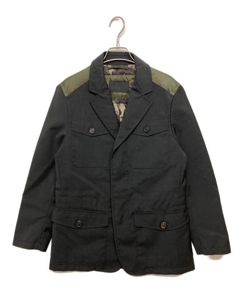 PRADA（プラダ）PRADA (プラダ) カモフラライナーサファリジャケット カーキ×ブラック サイズ:SIZE 44の古着・服飾アイテム