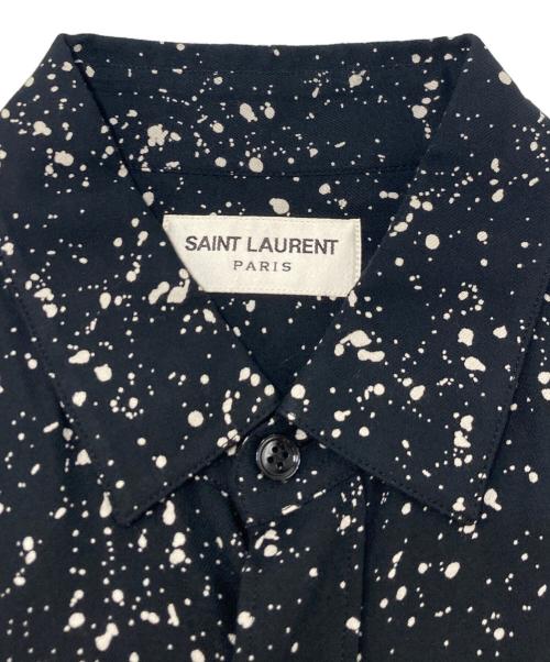 Saint Laurent Paris（サンローランパリ）Saint Laurent Paris (サンローランパリ) スプラッターシャツ ブラック サイズ:SIZE 38の古着・服飾アイテム