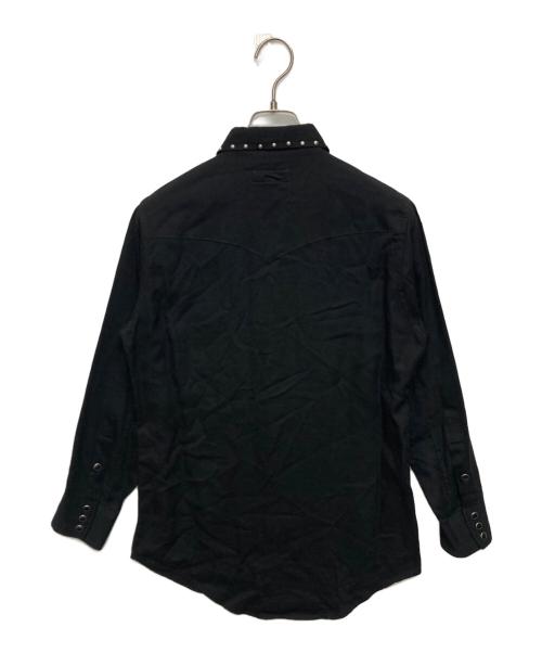 Saint Laurent Paris（サンローランパリ）Saint Laurent Paris (サンローランパリ) スタッズ装飾ウエスタン長袖シャツ ブラック サイズ:SIZE XSの古着・服飾アイテム