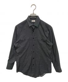 Saint Laurent Paris（サンローランパリ）の古着「マイクロドット長袖シャツ」｜ホワイト×ブラック