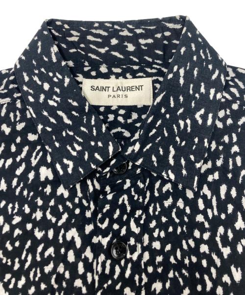 Saint Laurent Paris（サンローランパリ）Saint Laurent Paris (サンローランパリ) 総柄シャツ ブラック サイズ:SIZE 37の古着・服飾アイテム