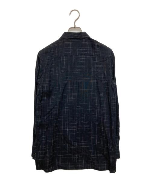 Saint Laurent Paris（サンローランパリ）Saint Laurent Paris (サンローランパリ) レーヨンチェックシャツ ブラック サイズ:SIZE 37の古着・服飾アイテム