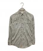 Saint Laurent Parisサンローランパリ）の古着「ペイズリー柄ウエスタンシャツ」｜ホワイト×ブラック