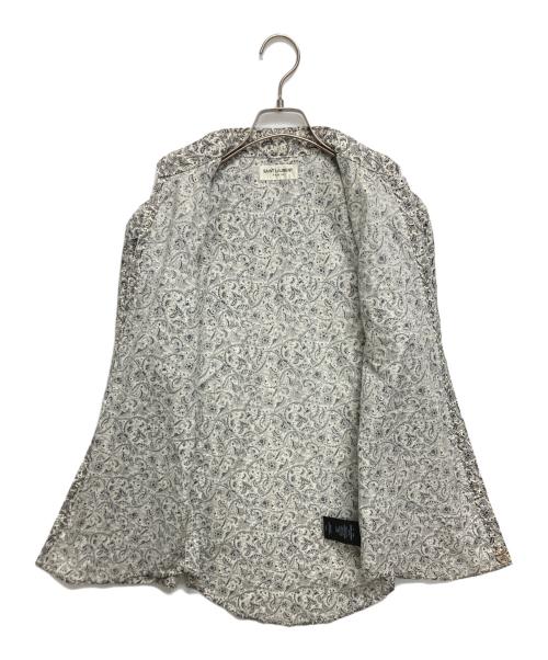 Saint Laurent Paris（サンローランパリ）Saint Laurent Paris (サンローランパリ) ペイズリー柄ウエスタンシャツ ホワイト×ブラック サイズ:SIZE XSの古着・服飾アイテム