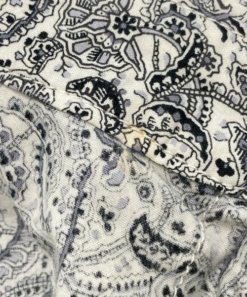 Saint Laurent Paris（サンローランパリ）Saint Laurent Paris (サンローランパリ) ペイズリー柄ウエスタンシャツ ホワイト×ブラック サイズ:SIZE XSの古着・服飾アイテム