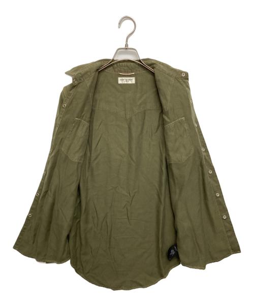 Saint Laurent Paris（サンローランパリ）Saint Laurent Paris (サンローランパリ) スタッズ装飾ウエスタンシャツ カーキ サイズ:SIZE XSの古着・服飾アイテム