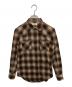Saint Laurent Paris（サンローランパリ）の古着「カシミヤ混 ウールオンブレチェック ウエスタンシャツ」｜ブラウン×ベージュ