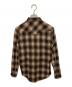 Saint Laurent Paris (サンローランパリ) カシミヤ混 ウールオンブレチェック ウエスタンシャツ ブラウン×ベージュ サイズ:SIZE S：28000円